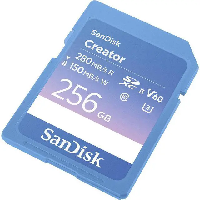 Alt view image 2 of 3 - SanDisk Creator Series 256GB UHS-II SDXC Memory Card