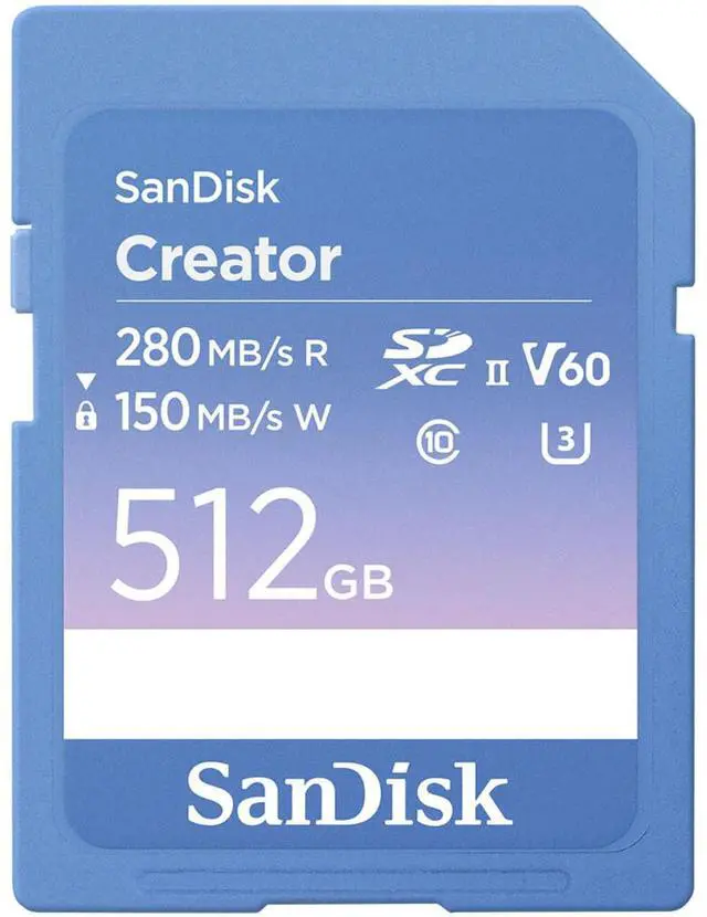 Main image of SanDisk Creator Series 512GB UHS-II SDXC Memory Card