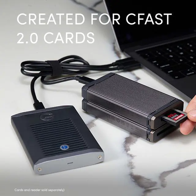 Alt view image 11 of 16 - SanDisk Professional PRO-READER CFast 10 GB/s CFast CFast 2.0 USB 3.2 (Gen 2) Type C External