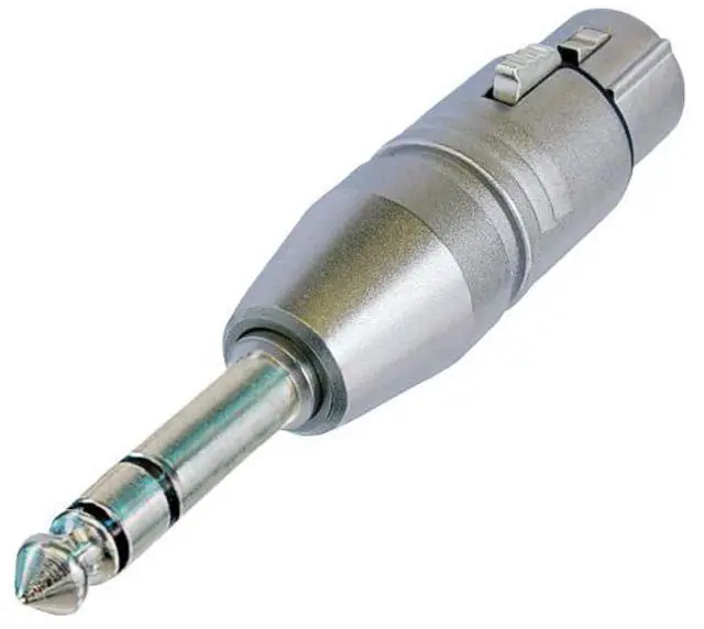 Alt view image 5 of 5 - Neutrik Ð NA3FP Ð CABLE ADAPTER (1/4, "XLR, male/female, Silver, Brass, Polyamide, Zinc Steel, -20 Ð 65 ¡C)