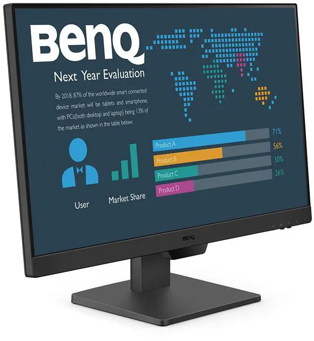 Alt view image 3 of 6 - BenQ BL2490 23.8" 16:9 Full HD 100Hz IPS LCD Monitor