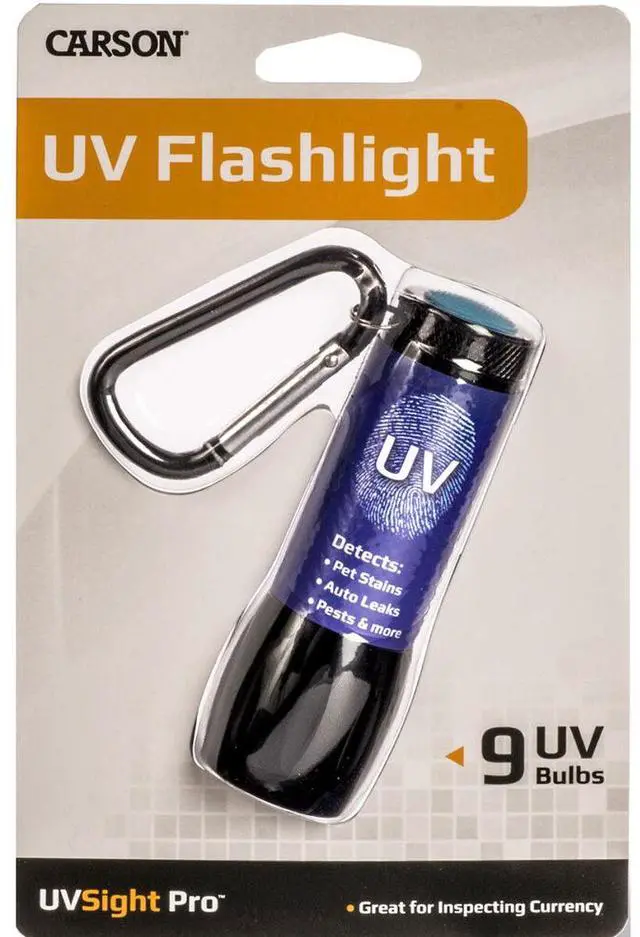 Alt view image 7 of 7 - Carson SL-44 UVSight Pro Ultra Violet LED Flashlight, AAA Battery