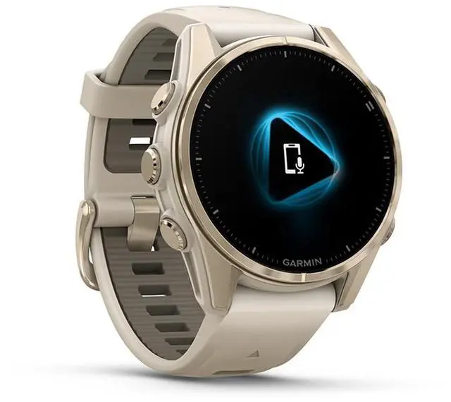 Alt view image 5 of 15 - Garmin fnix® 8 - 43mm, AMOLED, Sapphire, Premium Multisport GPS Smartwatch, Long-Lasting Battery Life, Dive-Rated, Built-in LED Flashlight, Soft Gold with Dark Sandstone Band