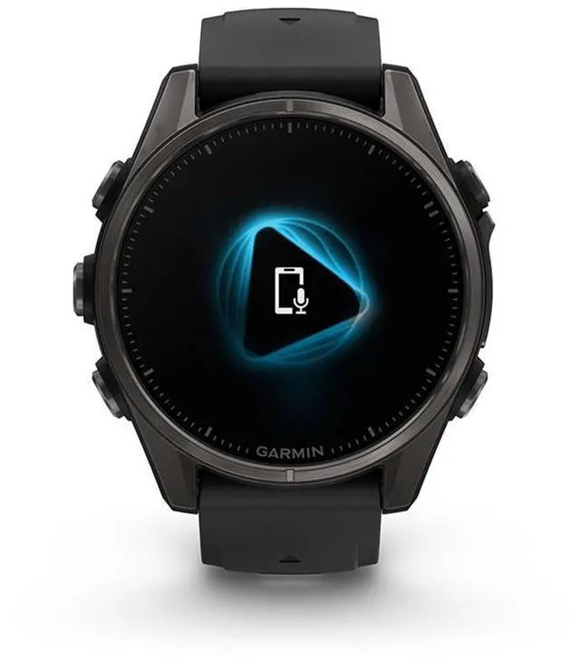 Alt view image 5 of 8 - Garmin fnix® 8 - 43mm, AMOLED, Sapphire, Premium Multisport GPS Smartwatch, Long-Lasting Battery Life, Dive-Rated, Built-in LED Flashlight, Carbon Gray DLC Titanium with Pebble Gray Band