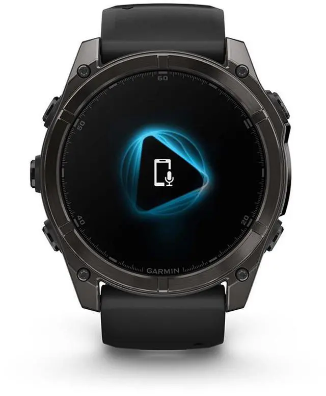 Alt view image 5 of 15 - Garmin FENIX851CGT Fenix 8 AMOLED 51mm Smart Watch - Carbon Gray and Black / Pebble Gray