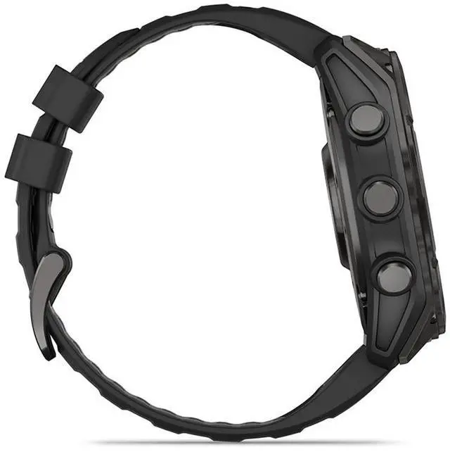 Alt view image 6 of 15 - Garmin FENIX851CGT Fenix 8 AMOLED 51mm Smart Watch - Carbon Gray and Black / Pebble Gray
