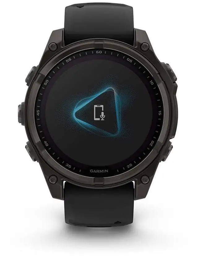 Alt view image 14 of 15 - Garmin fnix® 8 - 47 mm, Solar, AMOLED, Sapphire, Premium Multisport GPS Smartwatch, Long-Lasting Battery Life, Dive-Rated, Built-in LED Flashlight, Carbon Gray DLC Titanium with Pebble Gray Band