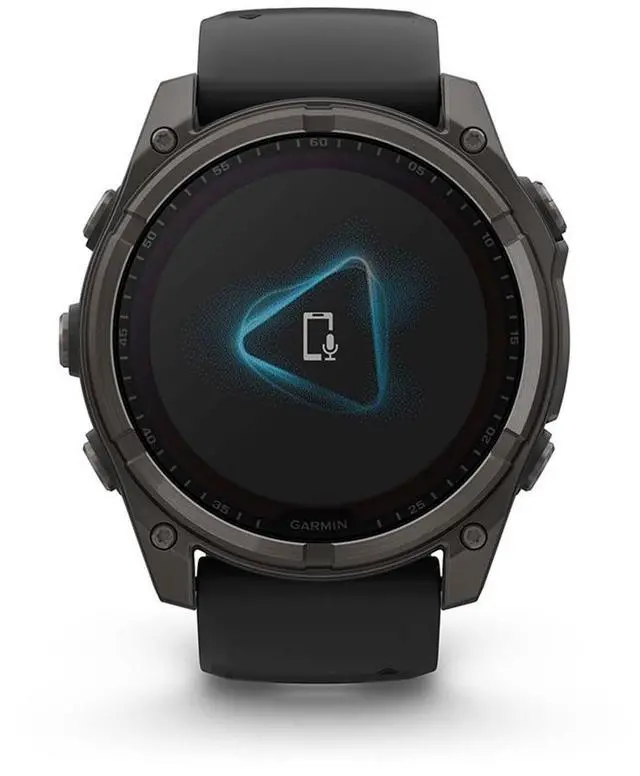 Alt view image 14 of 15 - Garmin fnix® 8 - 51 mm, Solar, AMOLED, Sapphire, Premium Multisport GPS Smartwatch, Long-Lasting Battery Life, Dive-Rated, Built-in LED Flashlight, Carbon Gray DLC Titanium with Pebble Gray Band