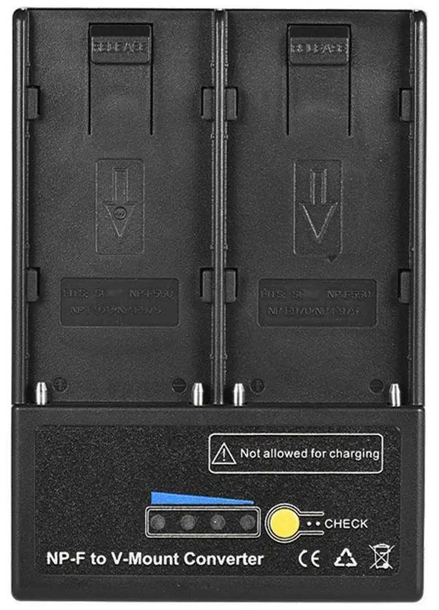 Alt view image 3 of 7 - ANDYCINE Dual NP-F to V-Mount Adapter Plate for Monitor & Light Panel #A-F2VL
