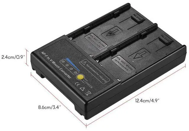 Alt view image 6 of 7 - ANDYCINE Dual NP-F to V-Mount Adapter Plate for Monitor & Light Panel #A-F2VL