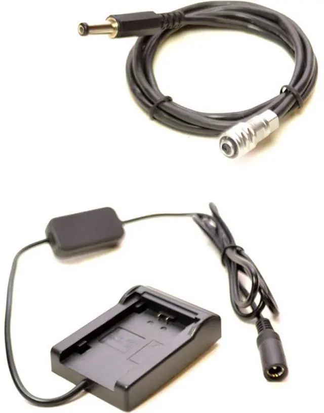 Main image of Bescor LP-E6 Battery Plate Kit with 2-Pin BMPCC 6K/4K Power Cable #LPE612VBM