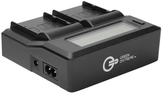 Alt view image 4 of 7 - Green Extreme Dual Smart Charger with LCD Screen for Canon BP-A60 Battery