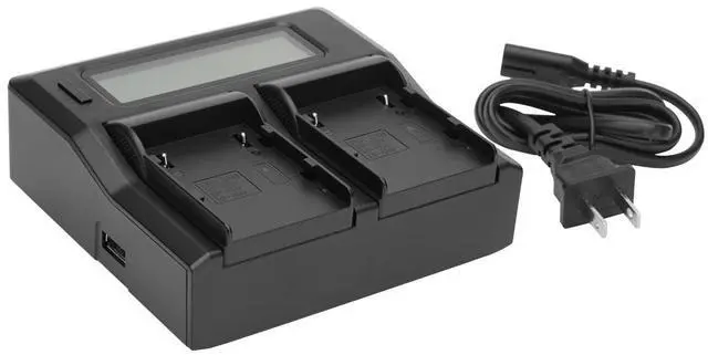 Alt view image 6 of 7 - Green Extreme Dual Smart Charger with LCD Screen for Canon BP-A60 Battery