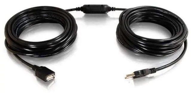 Alt view image 13 of 15 - C2G 38988 USB Active Extension Cable - USB 2.0 A Male to A Female Cable, Center Booster Format, Black (25 Feet, 7.62 Meters)