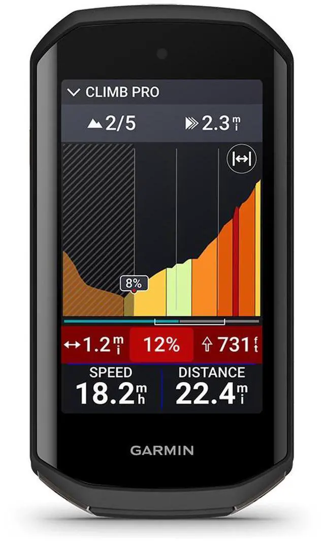 Alt view image 7 of 8 - Garmin Edge 1050®, Premium Cycling Computer, Vivid Color Touchscreen Display, Built-in Speaker, Advanced Training and Group Ride Features, Road Hazard Alerts