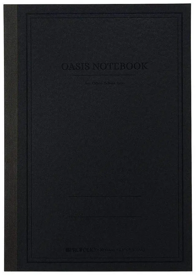 Main image of Itoya Medium ProFolio Oasis Notebook, A5 (5.8x8.3"), Charcoal #OA-MD-CH