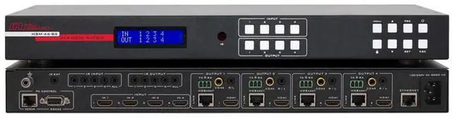 Alt view image 9 of 11 - Hall Research HSM-44-BX 4K 4X4 HDMI Matrix Switch w/3-Yr Warranty