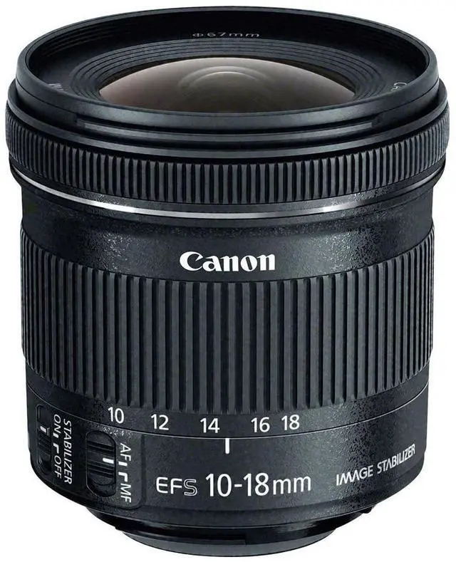Alt view image 2 of 7 - Canon EF-S 10-18mm f/4.5-5.6 IS STM Lens, Bundle with ProOptic 67mm Filter Kit, Flex Lens Shade, Lens Case, Cleaning Kit, Lens Cap Tether, Lens Wrap (15x15), Software Kit