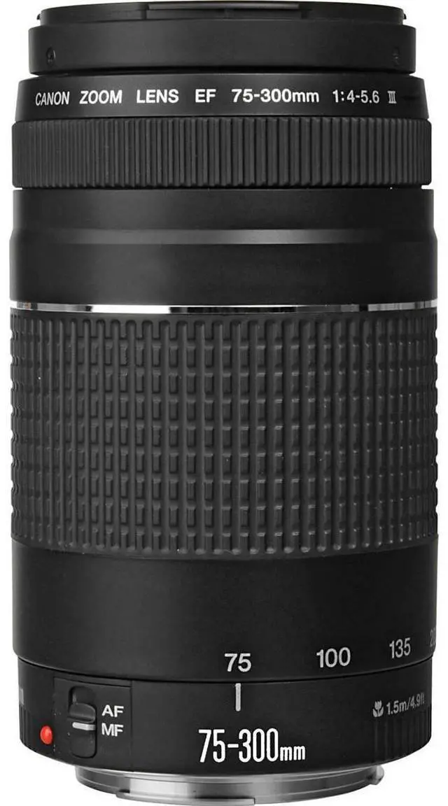 Alt view image 6 of 6 - Canon EF 75-300mm f/4-5.6 III Lens, Bundle with ProOptic 58mm MC UV Filter, Lens Cap Tether, Professional Lens Cleaning Kit