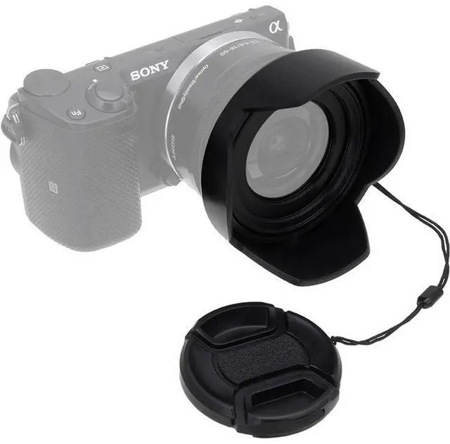 Alt view image 10 of 16 - Fotodiox Lens Hood Kit for Sony E PZ 16-50mm F3.5-5.6 OSS E-Mount Power Zoom Lens, Tulip Flower Hood with Cap For Sony Kit Lenses