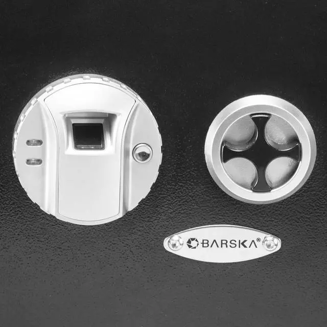 Alt view image 5 of 5 - Barska 0.52 Cubic Foot Biometric Wall Safe (Left Opening), Black #AX13034