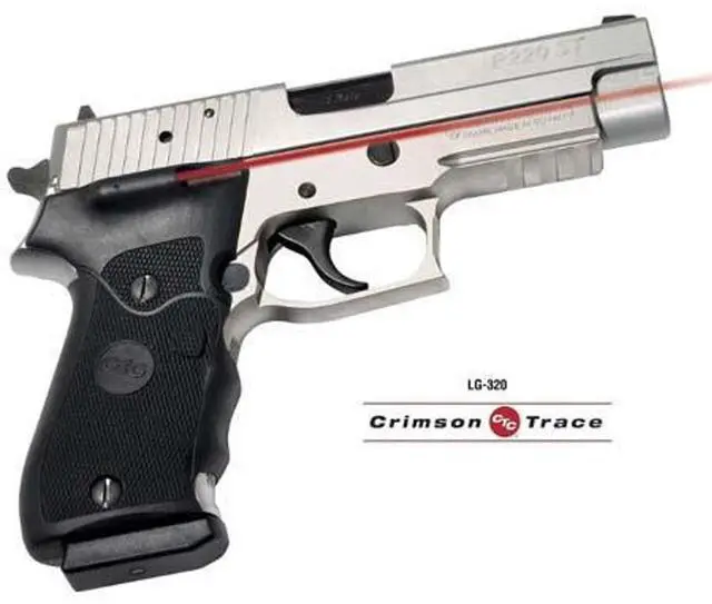 Alt view image 2 of 2 - Crimson Trace Rubber Overmold Red Lasergrip Set with Dual Side Activation #LG320