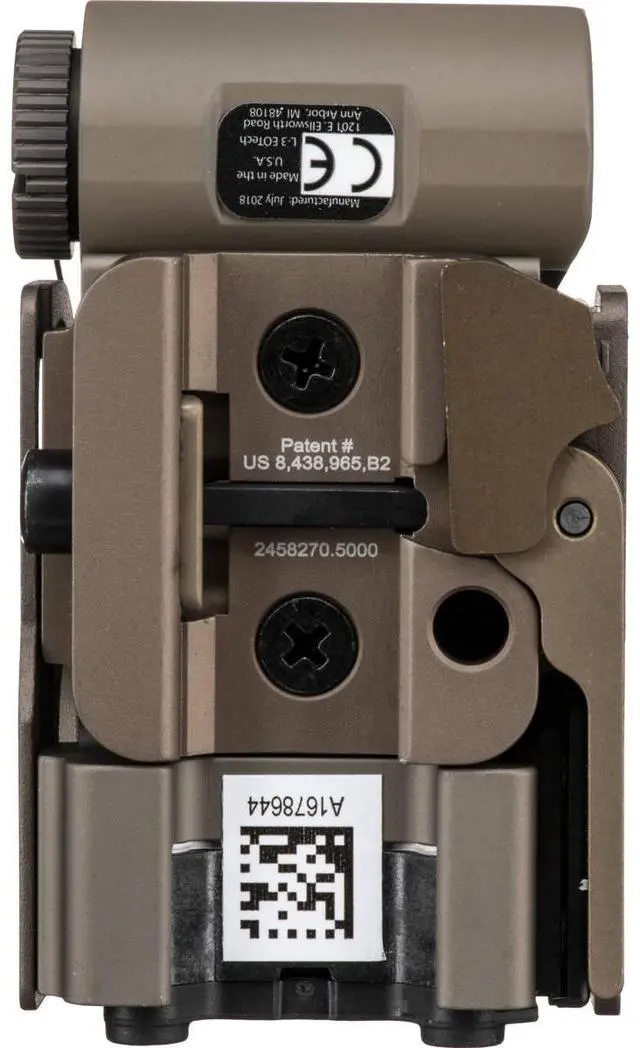 Alt view image 6 of 6 - EOTech Tactical, Holographic, Night Vision Compatible Sight, 68MOA Ring with 2 1MOA Dots, Tan Finish, Side Buttons, incl