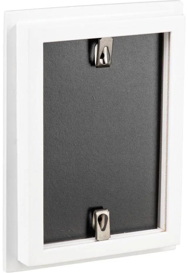 Alt view image 2 of 2 - Framatic Modern 4x6" Wood Frame with Skinny Mat for 4x6" Photograph, White