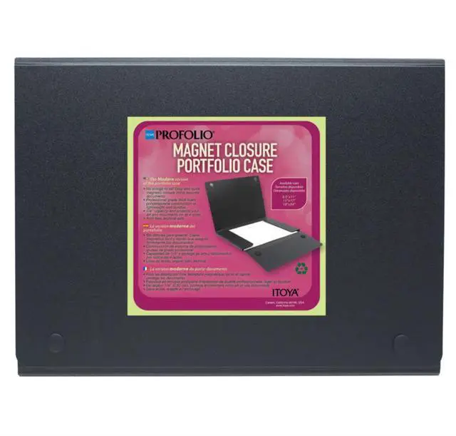 Alt view image 2 of 6 - Itoya ProFolio Magnet Closure Case, 22x30" Poster Size, Black #MG-2230BK
