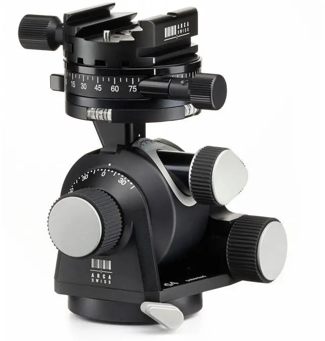 Alt view image 3 of 6 - Arca Swiss d4 Geared Tripod Head with Quick Set FlipLock Device (Plate Not Included)