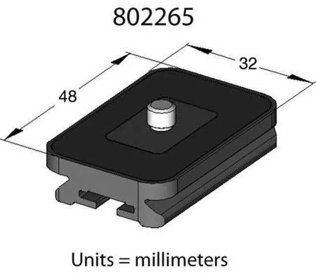 Alt view image 3 of 3 - Arca Swiss Slidefix Quick Release Camera Plate - 48mm Universal - 48mm long x 32mm Wide - 1.89x1.26")