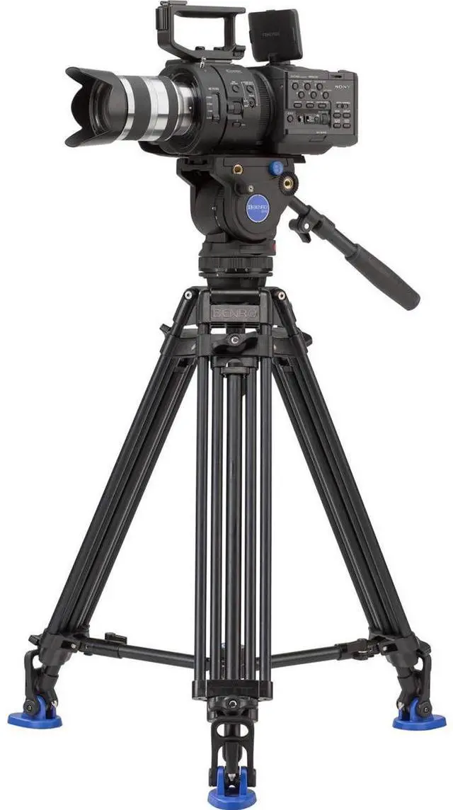 Alt view image 4 of 4 - Benro BV6 PRO 3-Section Aluminum Video Tripod with BV6 Video Head and Mid-Level Spreader
