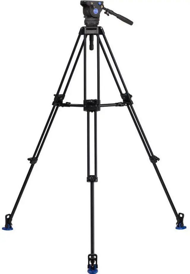 Alt view image 2 of 4 - Benro BV6 PRO 3-Section Aluminum Video Tripod with BV6 Video Head and Mid-Level Spreader