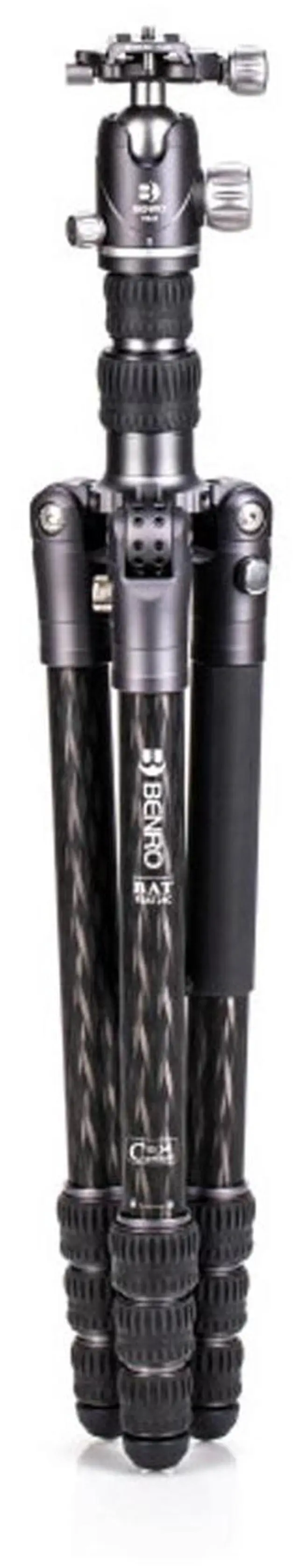 Alt view image 3 of 7 - Benro Bat Two Series 4-Section Carbon Fiber Travel Tripod/Monopod with VX25 Ball Head