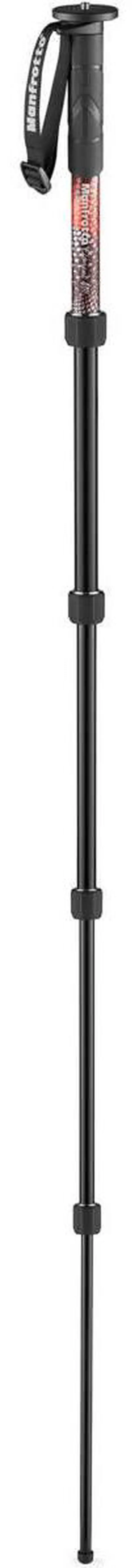 Alt view image 3 of 6 - manfrotto element mii 5-section aluminum monopod with wrist strap, red