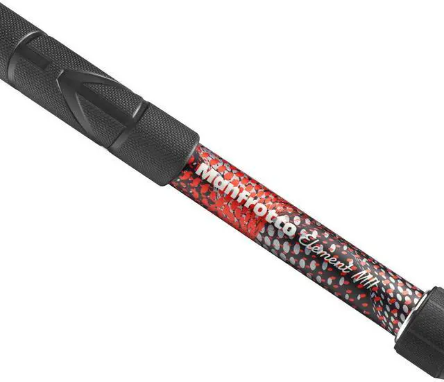 Alt view image 5 of 6 - manfrotto element mii 5-section aluminum monopod with wrist strap, red