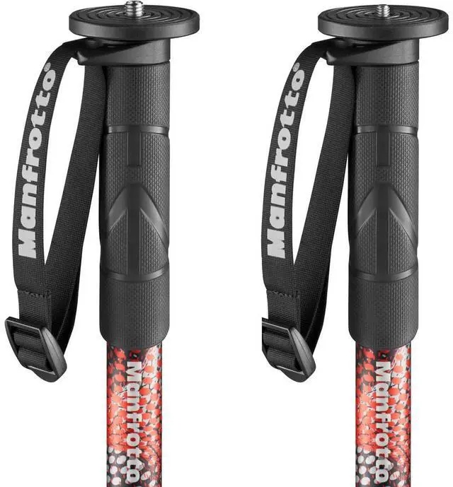 Alt view image 4 of 6 - manfrotto element mii 5-section aluminum monopod with wrist strap, red