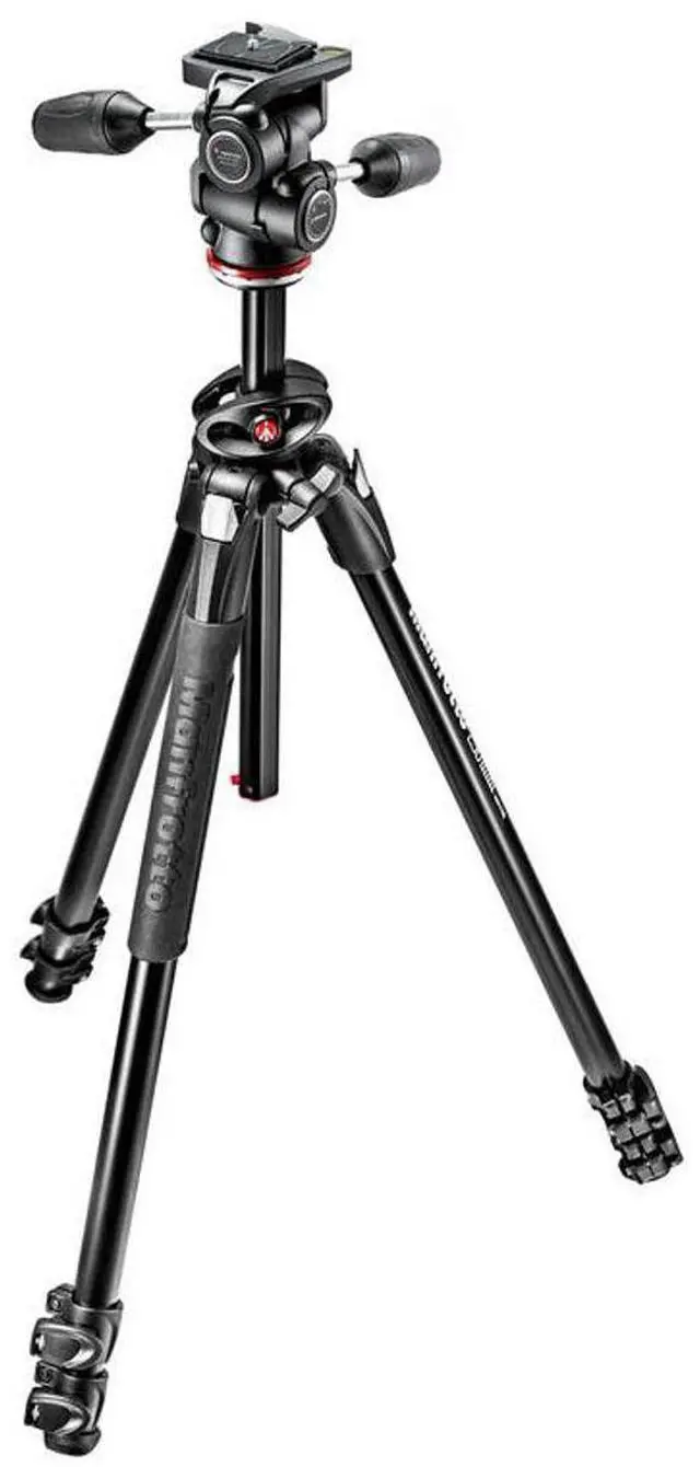 Alt view image 19 of 20 - Manfrotto MK290DUA3-3WUS 290 Dual Aluminum Tripod Kit w/3 Way Pan & Tilt Head