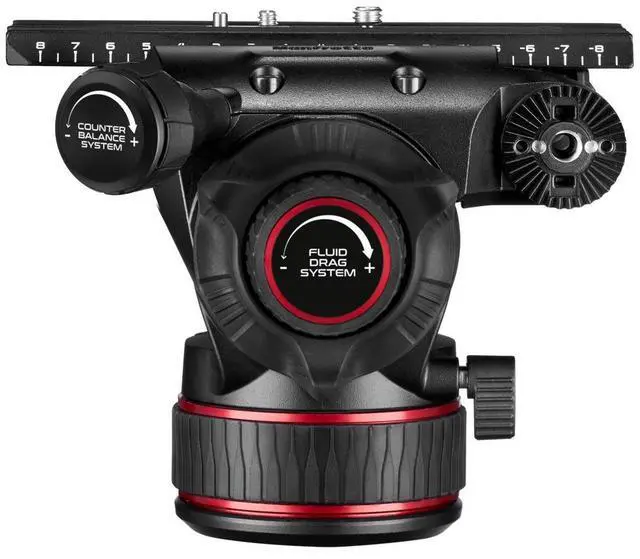 Alt view image 5 of 5 - Manfrotto 3-Section Carbon Fiber Twin Leg Tripod with Nitrotech 612 Fluid Video Head and Mid-Level Spreader