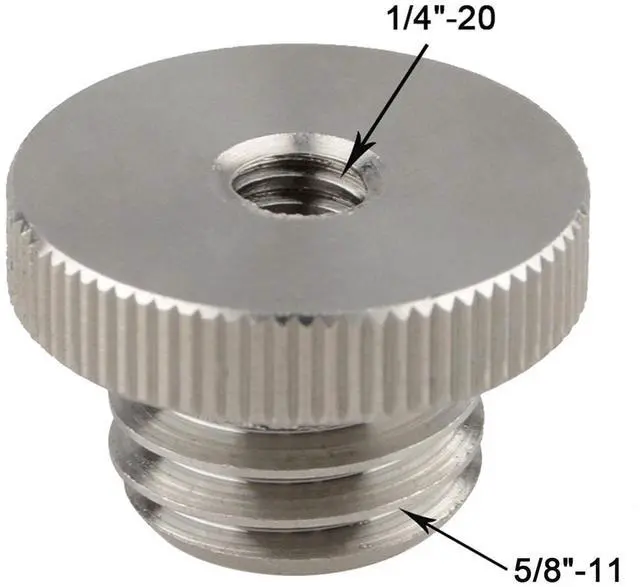 Alt view image 6 of 7 - CAMVATE 1/4"-20 F to 5/8"-11 M Threaded Screw for Tripod Laser Level Adapter