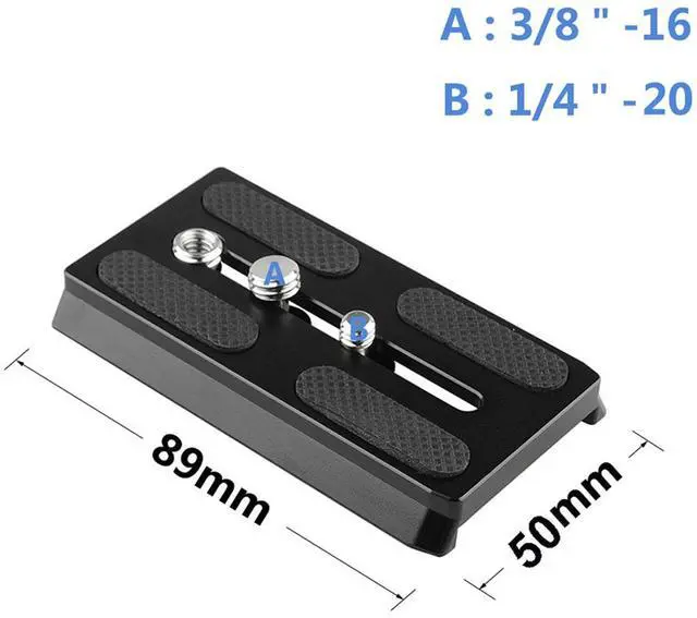 Alt view image 5 of 5 - CAMVATE Manfrotto Slide-In Camera Quick Release Plate with 1/4" & 3/8" Threads