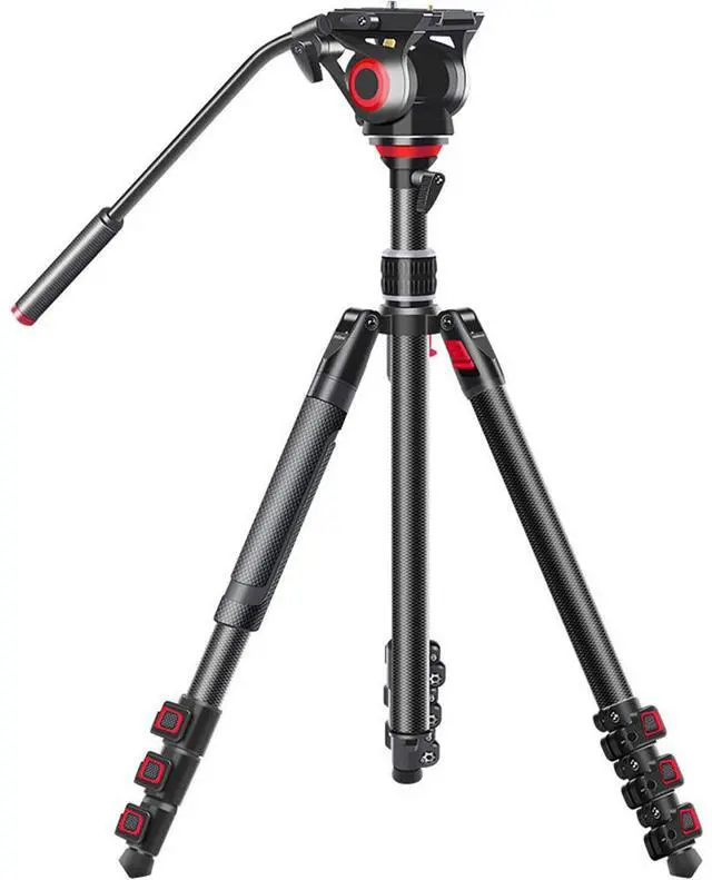 Main image of Came-TV TP-501C 3-Section Carbon Fiber Video Tripod with Fluid Head