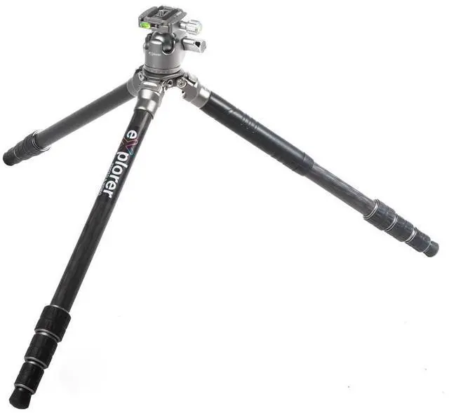 Alt view image 3 of 7 - Explorer EX-EXP Expedition 4-Section Carbon Fiber Travel Tripod/Monopod with BX-33 Ball Head