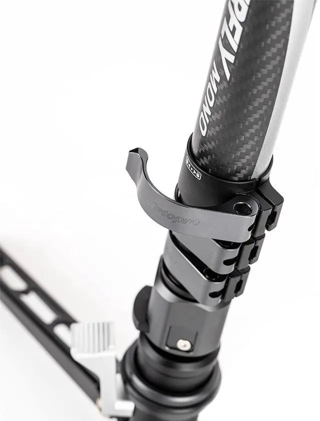Alt view image 2 of 4 - FotoPro X-AIRFLY Mono 4-Section Carbon Fiber 3-In-1 Monopod, Gray