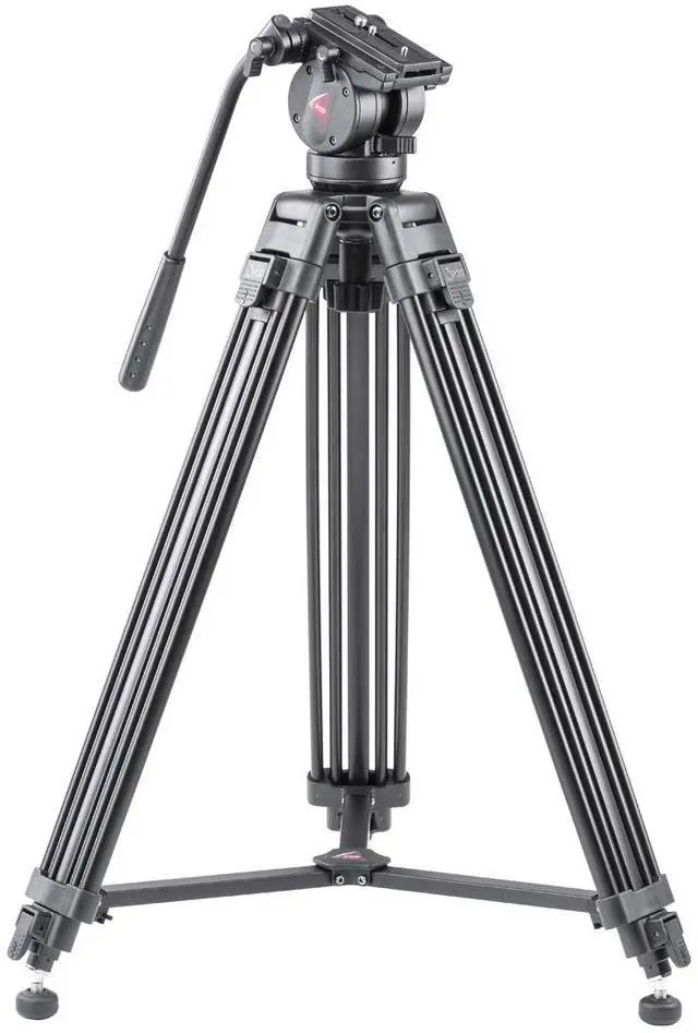 Alt view image 3 of 7 - 3Pod 3Pod V3AH Video Tripod System Anodized Aluminum   with 2-way Fluid Head & Quick-Release Plate:      Include Free Carrying Case