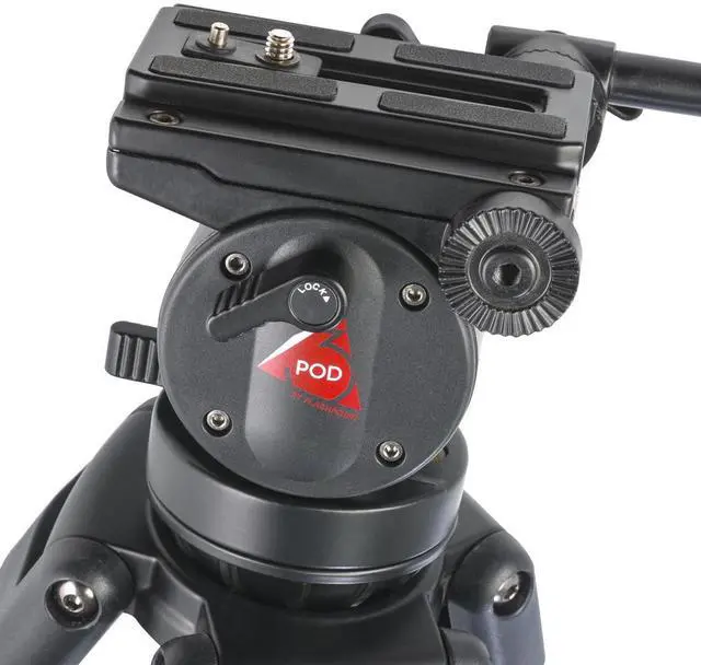 Alt view image 7 of 7 - 3Pod 3Pod V3AH Video Tripod System Anodized Aluminum   with 2-way Fluid Head & Quick-Release Plate:      Include Free Carrying Case