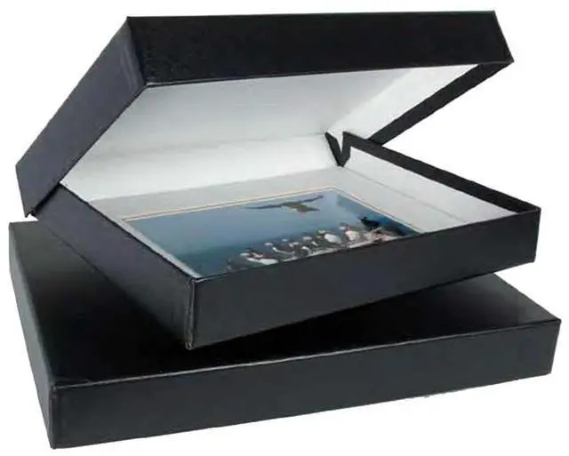 Alt view image 2 of 2 - Archival Methods Onyx 8.5X11" X 2" Portfolio Box, 8.75" X 11.25", Black Buckram / White Lining.