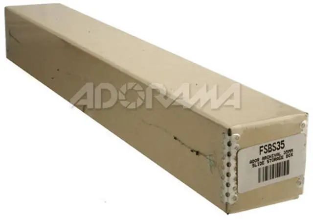 Main image of Adorama 35MCST Archival 35mm Size Slide Storage Box #35ST-MC