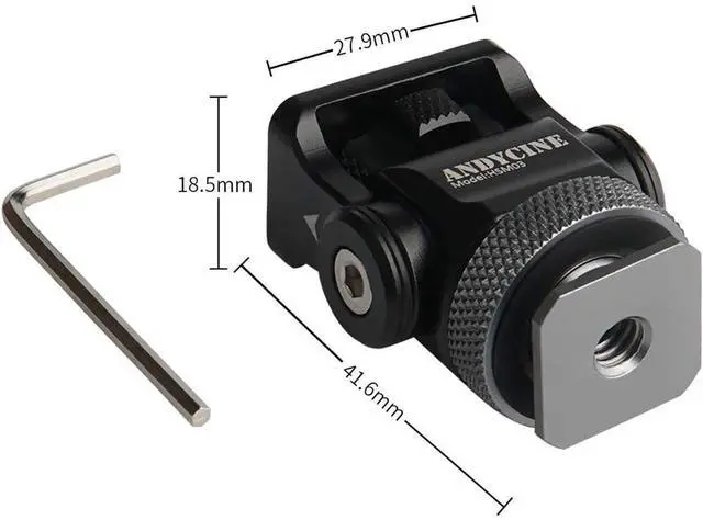 Alt view image 6 of 7 - AndyCine Hot Shoe Mount with Locating Pin for Atomos Ninja V 5" Monitor