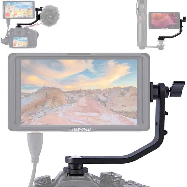 Alt view image 2 of 7 - AndyCine Tilt Arm Shoe Mount L Bracket for 4.5-5.7" Monitor #A-TILTARM